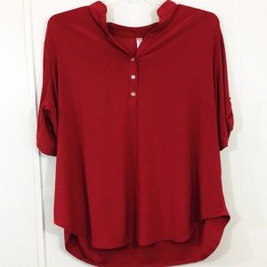 PerSeption Woman | Red Blouse, Size 3X